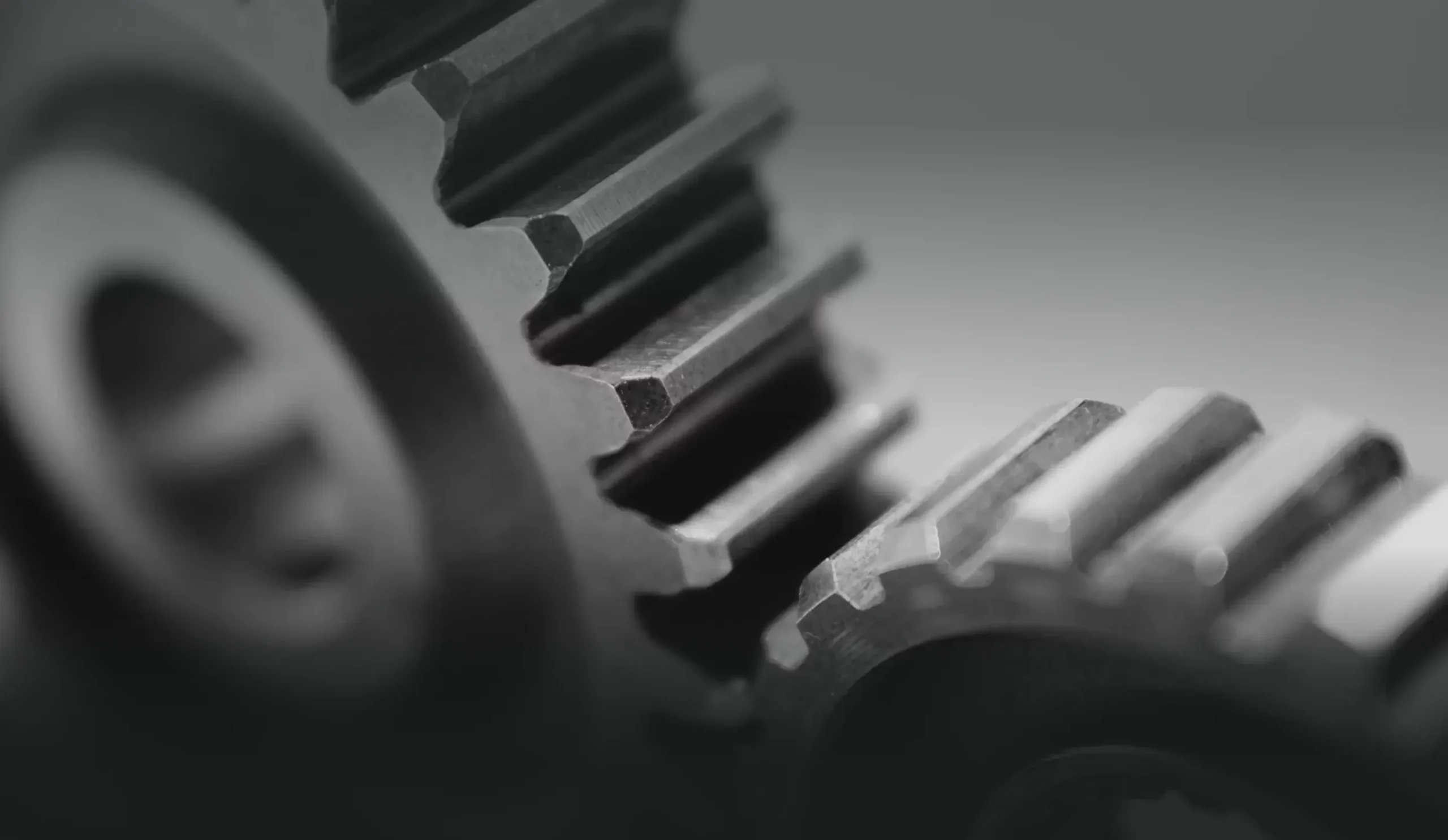close up of gears working together