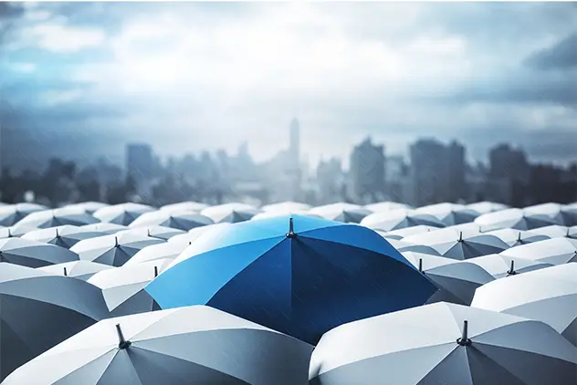 concept of r&w insurance illustrated with umbrella