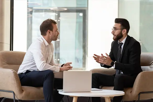 business advisor negotiating