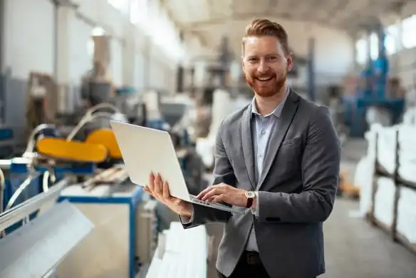 manufacturing worker in warehouse